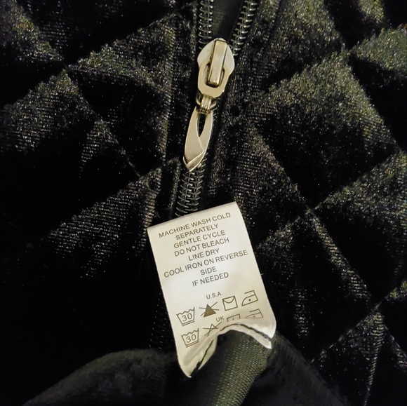 Antthony Original Zip Front Black Quilted Long Sleeve Jacket Size M - Picture 7 of 9